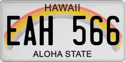 HI license plate EAH566