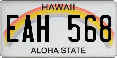 HI license plate EAH568