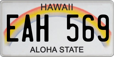 HI license plate EAH569