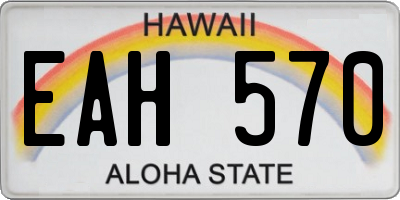 HI license plate EAH570