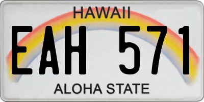 HI license plate EAH571