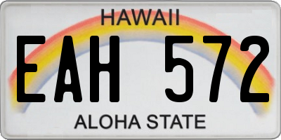 HI license plate EAH572