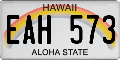 HI license plate EAH573