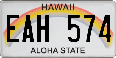 HI license plate EAH574