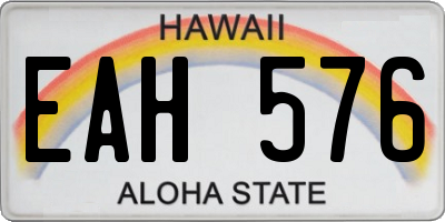 HI license plate EAH576