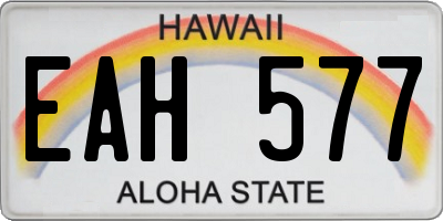 HI license plate EAH577