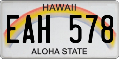 HI license plate EAH578