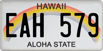 HI license plate EAH579