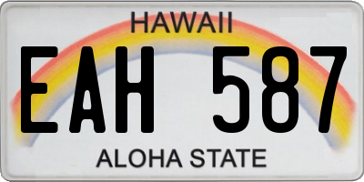 HI license plate EAH587