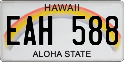 HI license plate EAH588