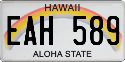 HI license plate EAH589