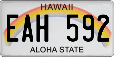 HI license plate EAH592