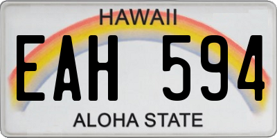 HI license plate EAH594