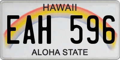 HI license plate EAH596