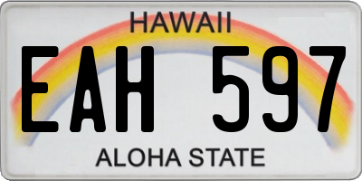 HI license plate EAH597