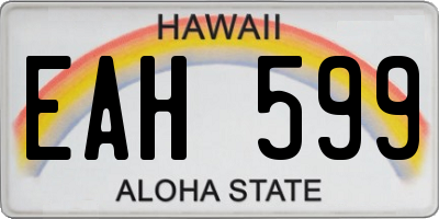 HI license plate EAH599