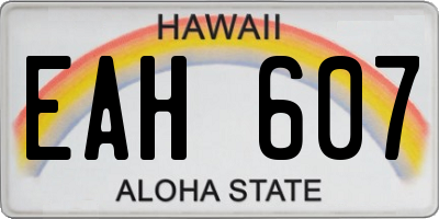 HI license plate EAH607