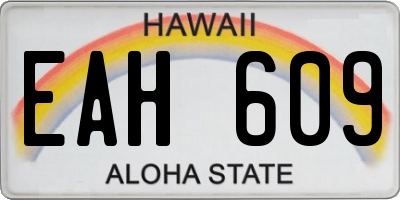 HI license plate EAH609