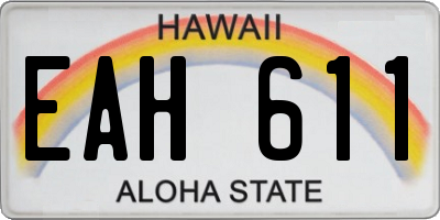 HI license plate EAH611