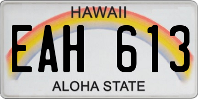 HI license plate EAH613