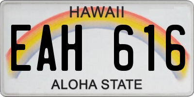 HI license plate EAH616