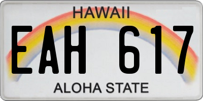 HI license plate EAH617