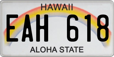 HI license plate EAH618