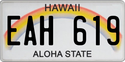 HI license plate EAH619