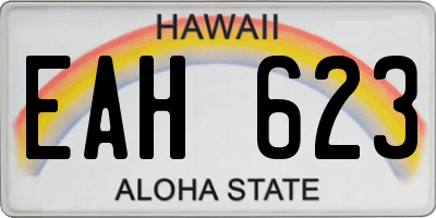 HI license plate EAH623