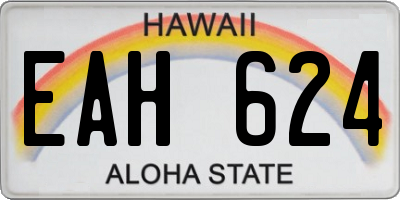 HI license plate EAH624