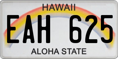 HI license plate EAH625