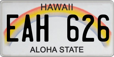 HI license plate EAH626