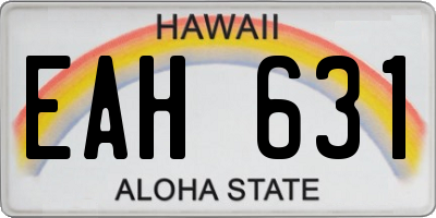 HI license plate EAH631