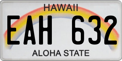 HI license plate EAH632