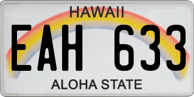 HI license plate EAH633