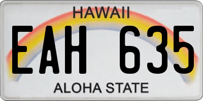 HI license plate EAH635