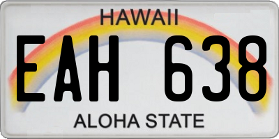 HI license plate EAH638