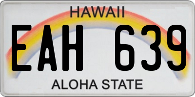 HI license plate EAH639