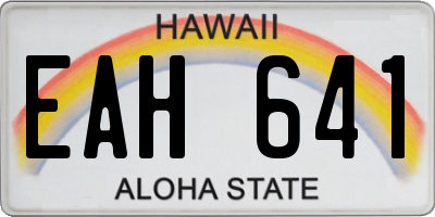 HI license plate EAH641