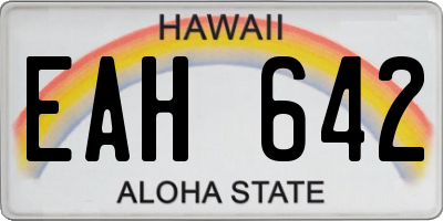 HI license plate EAH642