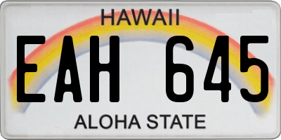 HI license plate EAH645