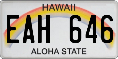 HI license plate EAH646