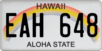 HI license plate EAH648