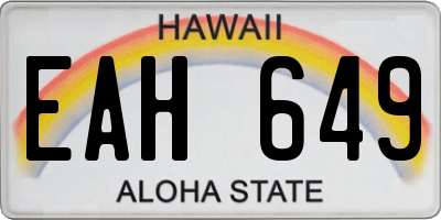 HI license plate EAH649