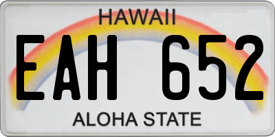 HI license plate EAH652