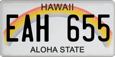 HI license plate EAH655