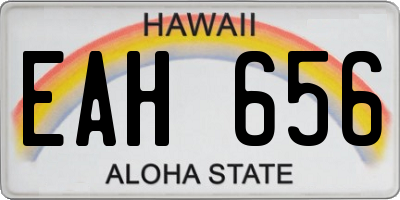 HI license plate EAH656