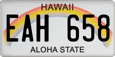 HI license plate EAH658