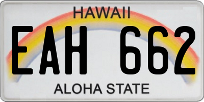 HI license plate EAH662