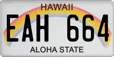 HI license plate EAH664